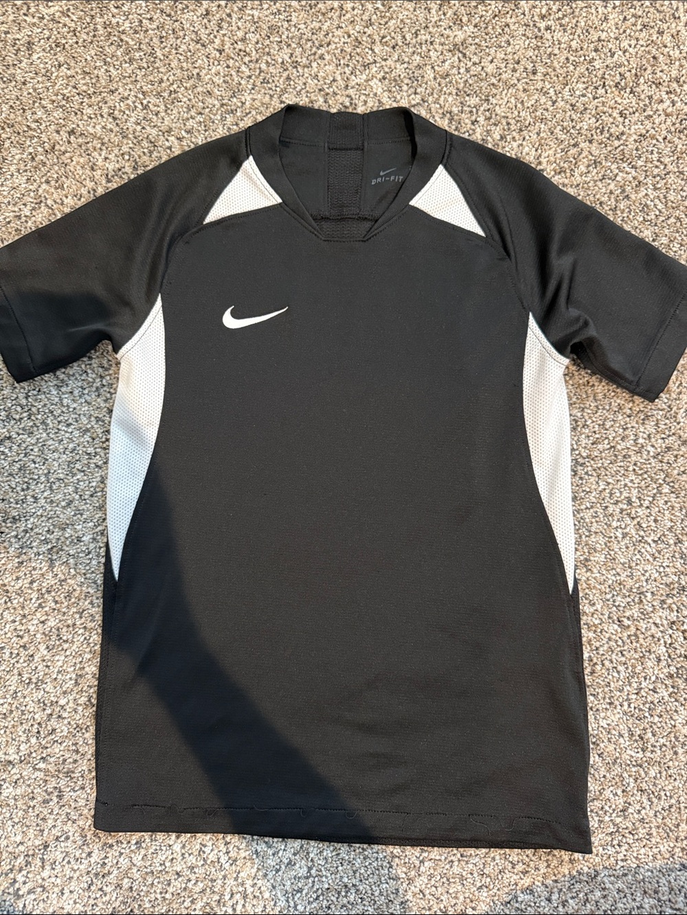 Nike Black and White Dri-FIT Soccer Jersey